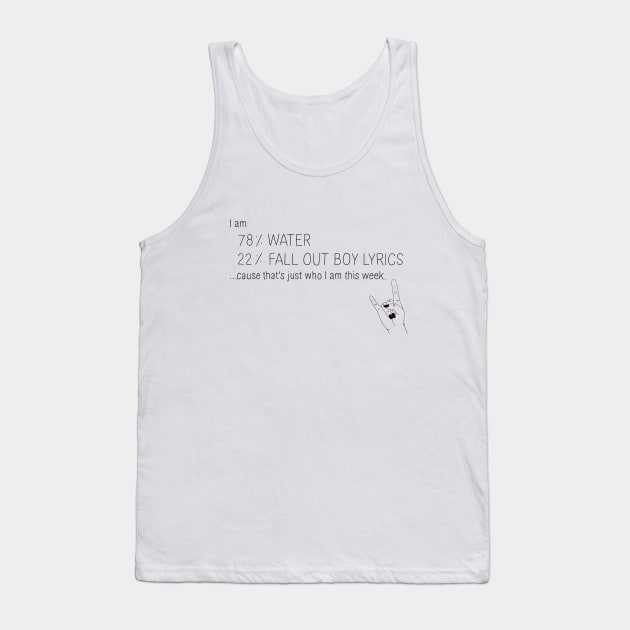 78% Fall Out Boy Lyrics Tank Top by bustle